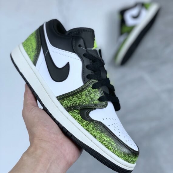 Air Jordan 1 Low White/Green - Elephant Print