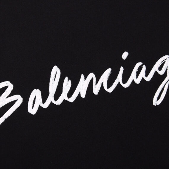 BALENCIAGA CALLIGRAPHY LOGO T-SHIRT BLACK