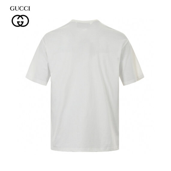 Gucci White T-Shirt with Overlapping Logo