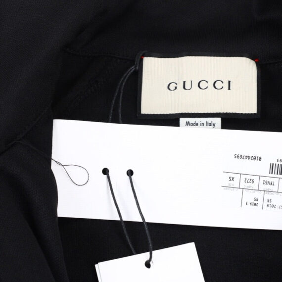 Gucci GG Logo Stripe Track Jacket - Black