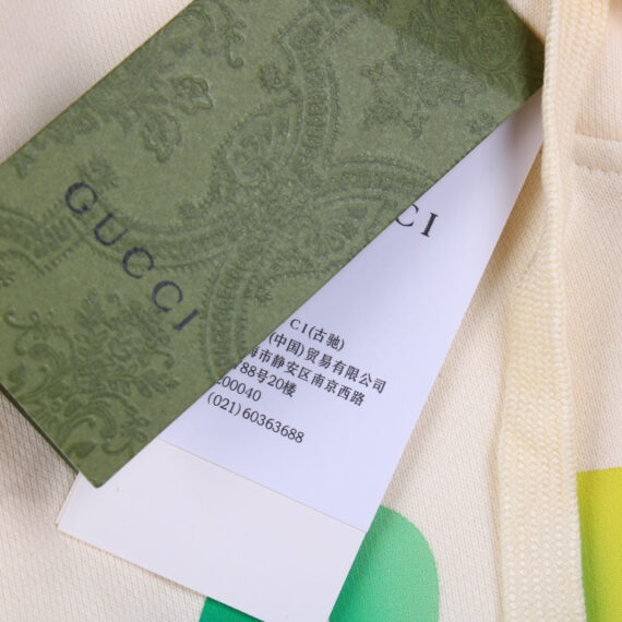 Gucci Rainbow Logo Hoodie - Cream