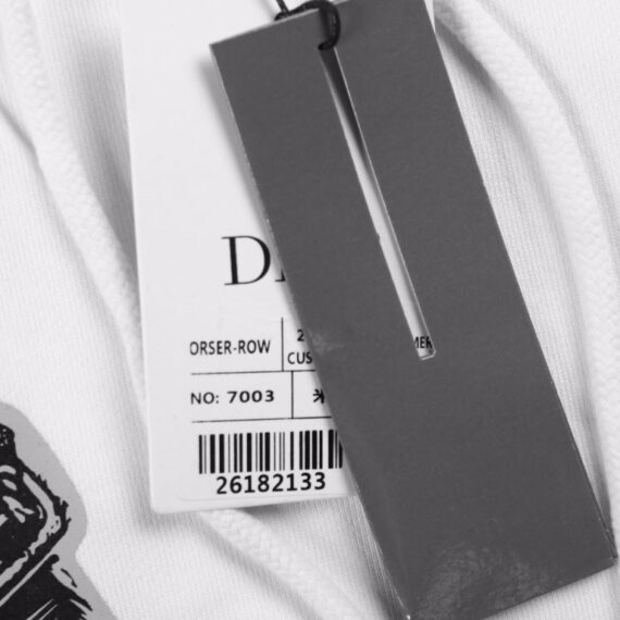 Dior White Hoodie with Bag Design