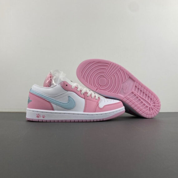 Air Jordan 1 Low White/Pink Jade