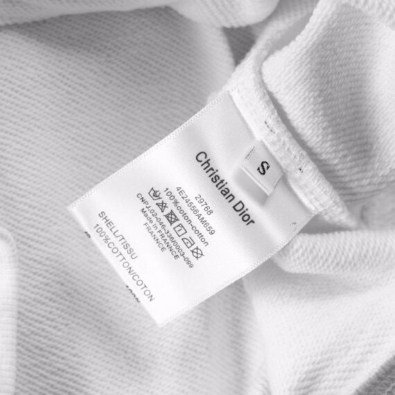 Dior White Hoodie with Bag Design