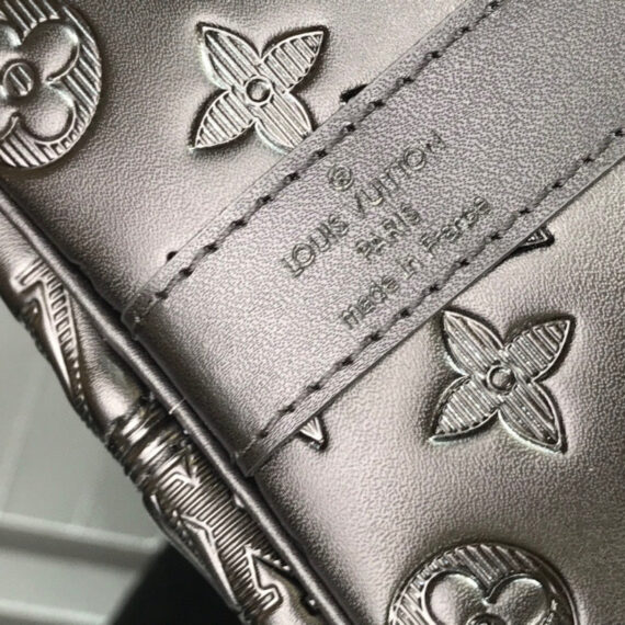 LOUIS VUITTON KEEPBALL 50 BLACK LEATHER TRAVEL BAG