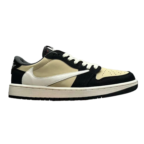 Air Jordan 1 Low Black/Sail Reverse Swoosh