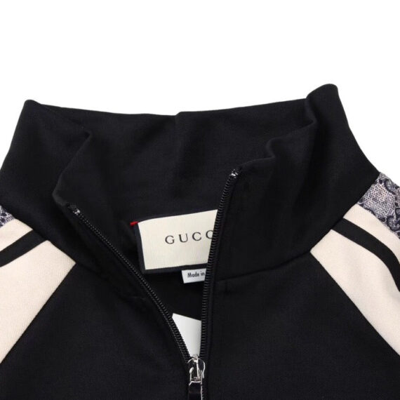Gucci GG Supreme Stripe Track Jacket - Black