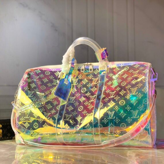 LOUIS VUITTON MONOGRAM 50 PRISM HOLOGRAPHIC TRAVEL BAG
