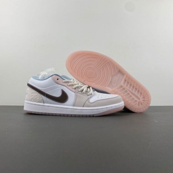 Air Jordan 1 Low White/Grey/Pink
