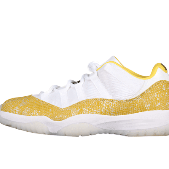AIR JORDAN 11 LOW YELLOW SNAKESKIN WHITE