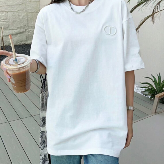 Dior Double D Logo T-Shirt (White)