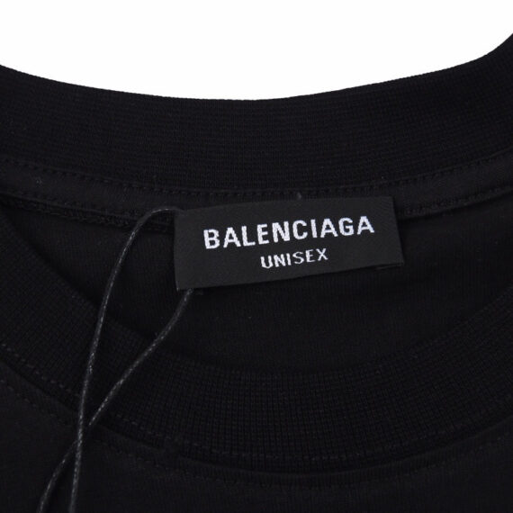 BALENCIAGA CALLIGRAPHY LOGO T-SHIRT BLACK