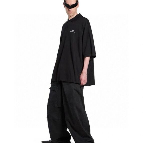 Balenciaga Classic Logo Polo Shirt (Black)