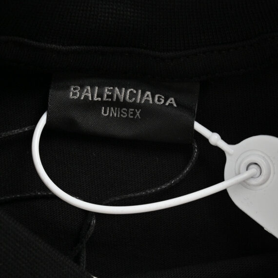 Balenciaga Cracked BB Logo T-Shirt (Black)