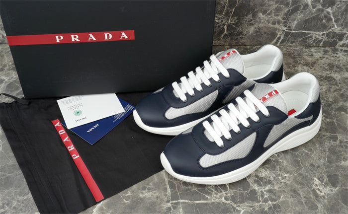 PRADA AMERICAS CUP LEATHER NAVY SILVER
