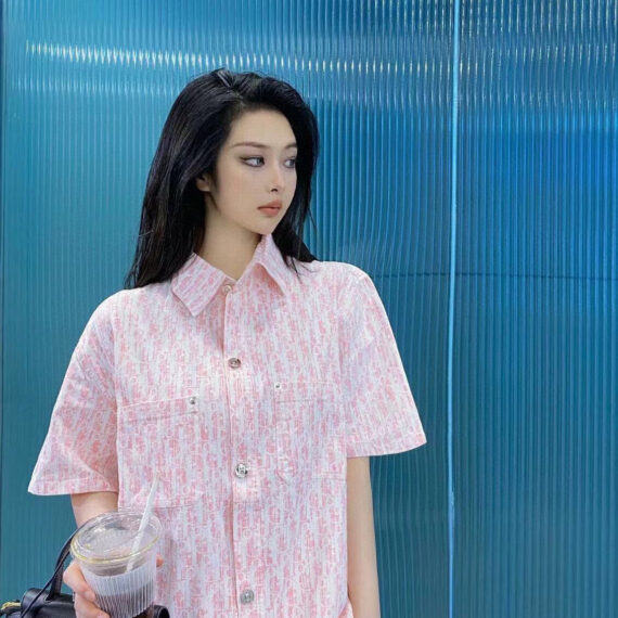 Dior Monogram Shirt (Pink/White)