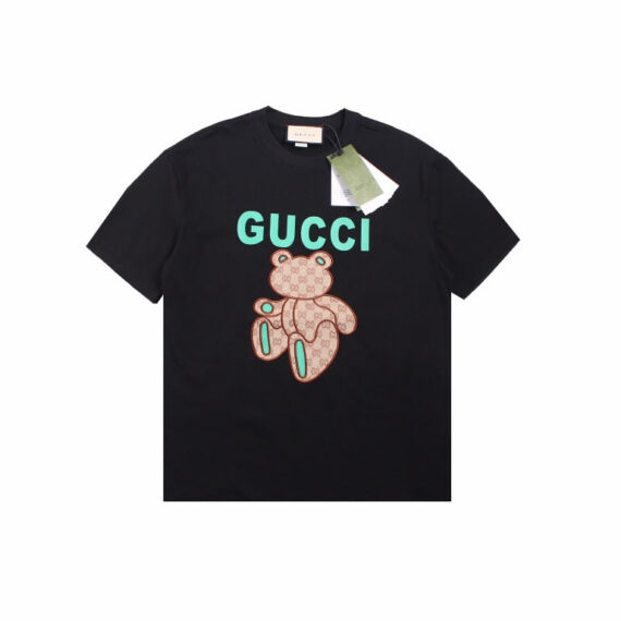 Gucci Teddy Bear Print T-Shirt - Black