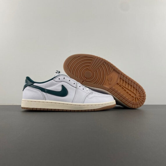 Air Jordan 1 Low White/Green Rubber