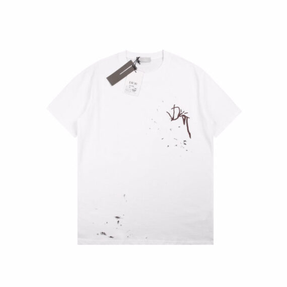 Dior T-shirt with Brown Logo