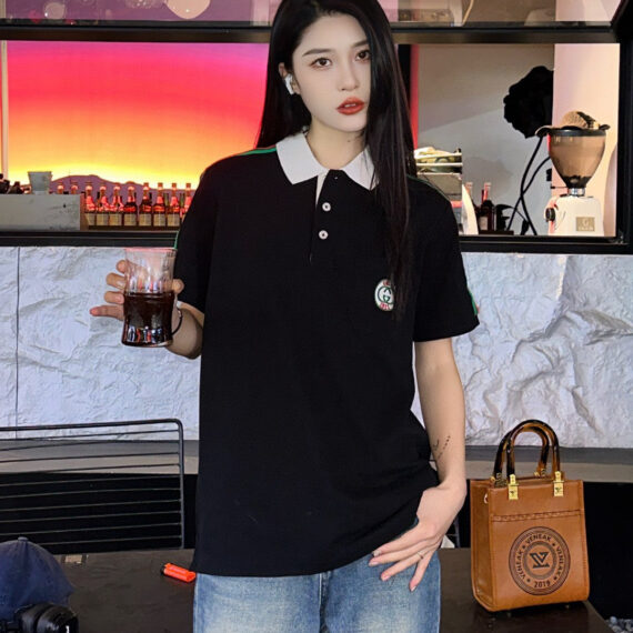 Gucci Stripe Sleeve Polo Shirt