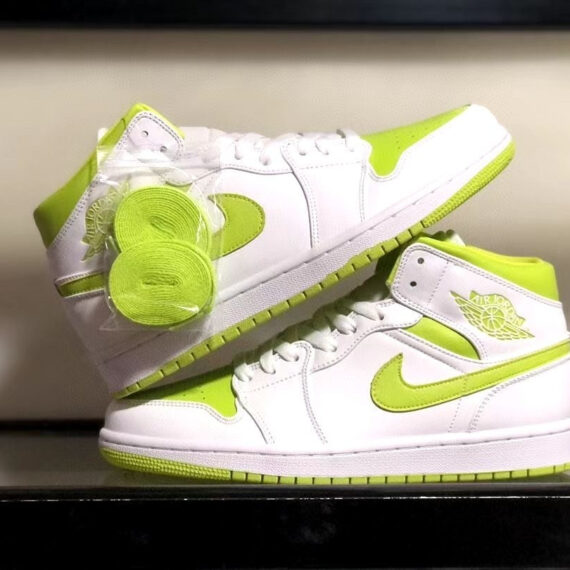 Air Jordan 1 Mid White Green