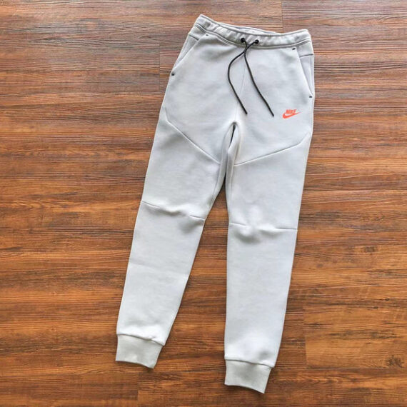 NIKE TECH FLEECE PANTS x WOLF GREY/AQUAMARINE/ORANGE