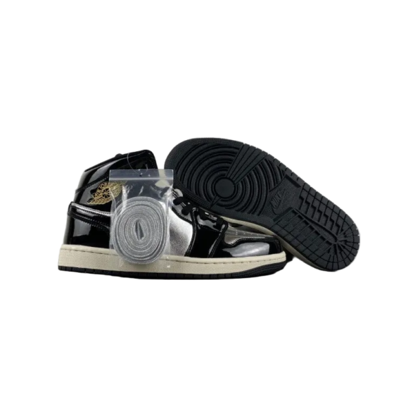 Air Jordan 1 Mid SE Black Silver Gold