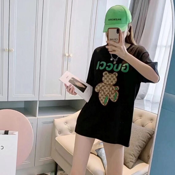 Gucci Teddy Bear Print T-Shirt - Black